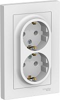 Розетка с заземлением Systeme Electric AtlasDesign 1-м. 2 мод. белый картинка